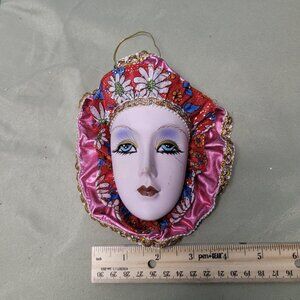 Vintage masquerade mask wall hanging